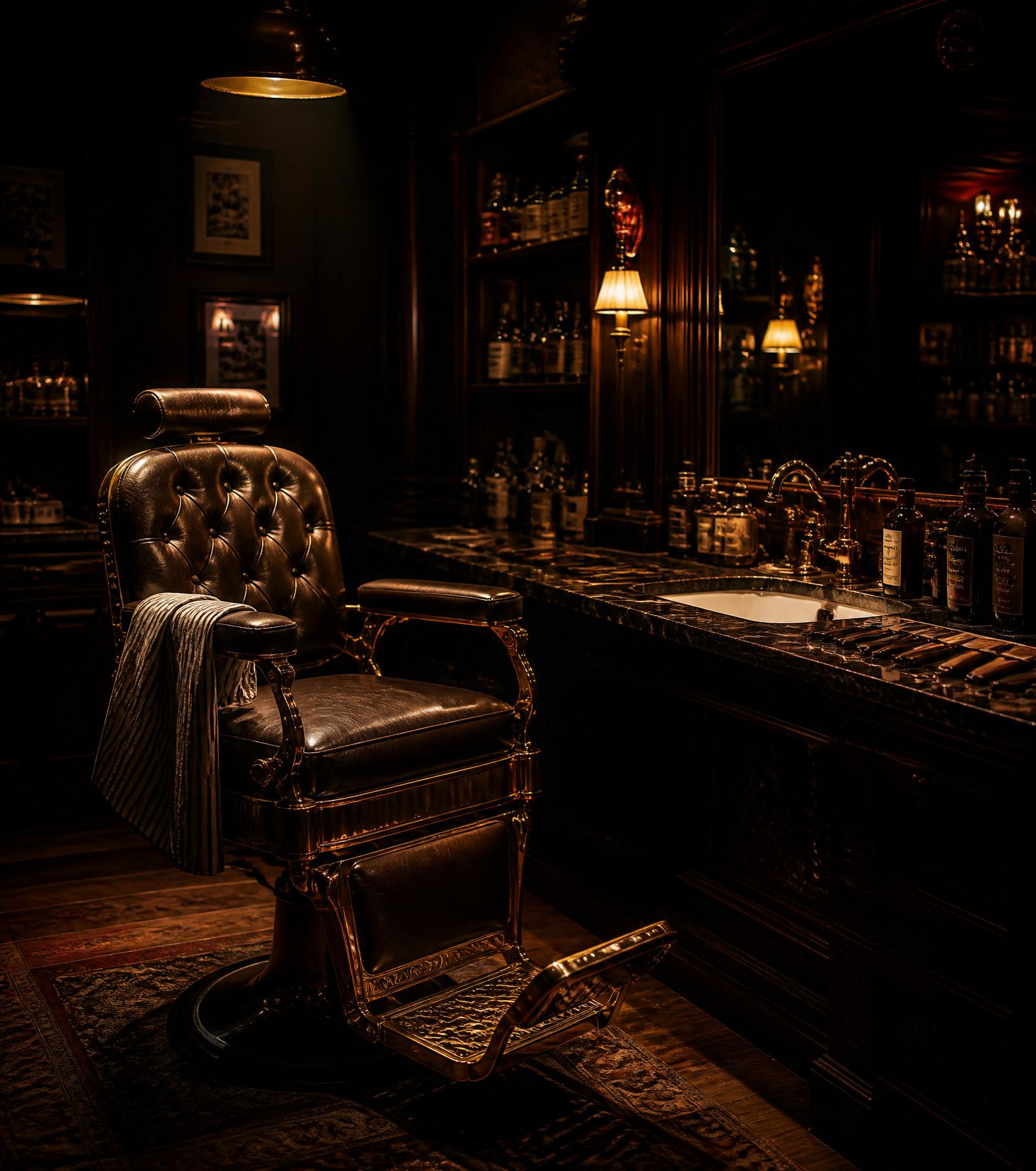 City Barber East Wall interior